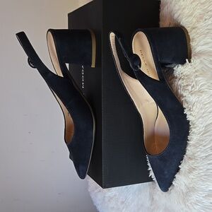 Pella Moda Lake Slingback Pump  Midnight Navy  Size US 7.5 Medium